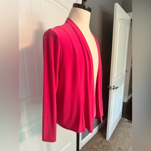 Vibrant Pink Open Front Cardigan - Picture 1 of 6